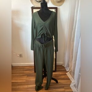 2Piece Honeycomb Forest Green Set